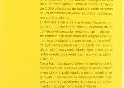 Buyology: Verdades Y Mentiras De Por Qué Compramos_back